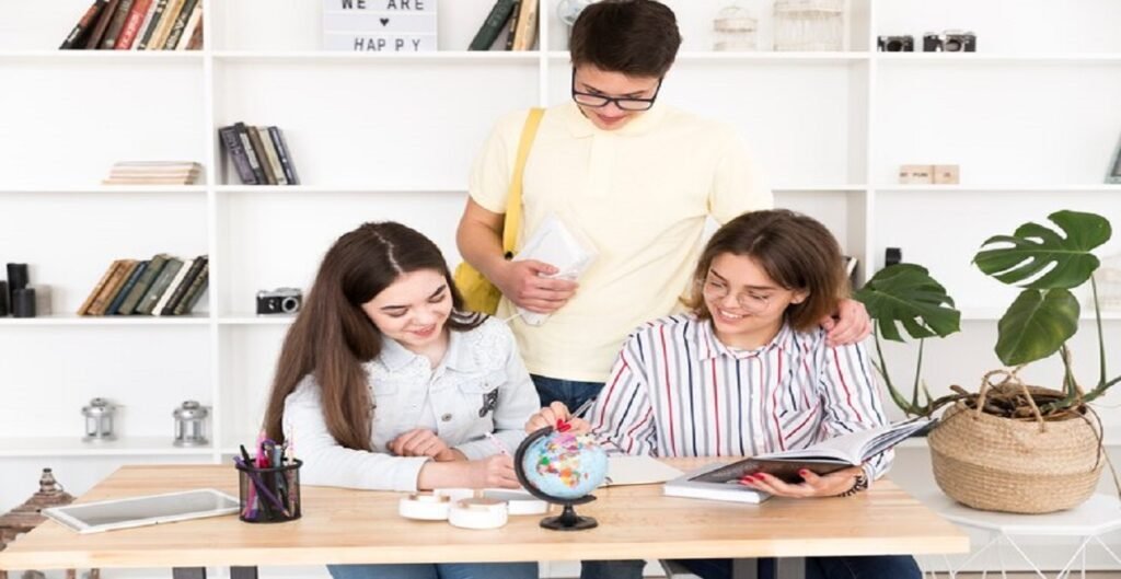 students doing homework together 23 2148166354